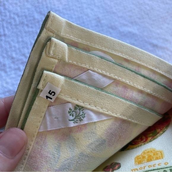 April Cornell Placemats & Napkins Set of Four (4) Olives Wine France NWT - Picture 8 of 11